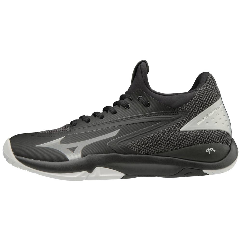 Tenis Netshoes Mizuno Wave Impulse - Homem - Pretas/Prateadas - HRUEW1806